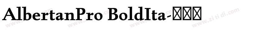 AlbertanPro BoldIta字体转换